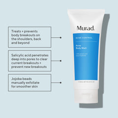Murad Gel Nettoyant Corporel Anti-Acné – mousse douce prête pour un nettoyage efficace.