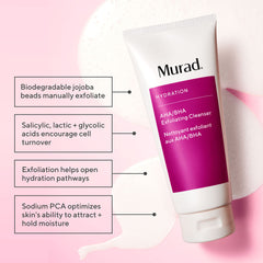 Murad nettoyant exfoliant texture cremeuse – rinçage doux pour douceur durable.