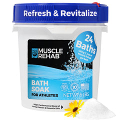Bouteille Muscle Rehab Arnica avec huiles essentielles prête pour la détente.