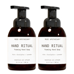 Muse Apothecary Hand Ritual: bouteille mousse-mains, sensation douce et hydratation légère.