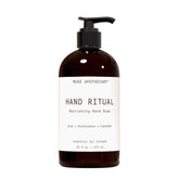 Muse Apothecary Hand Ritual – Bouteille-pompe, savon aromathérapique nourrissant pour les mains.