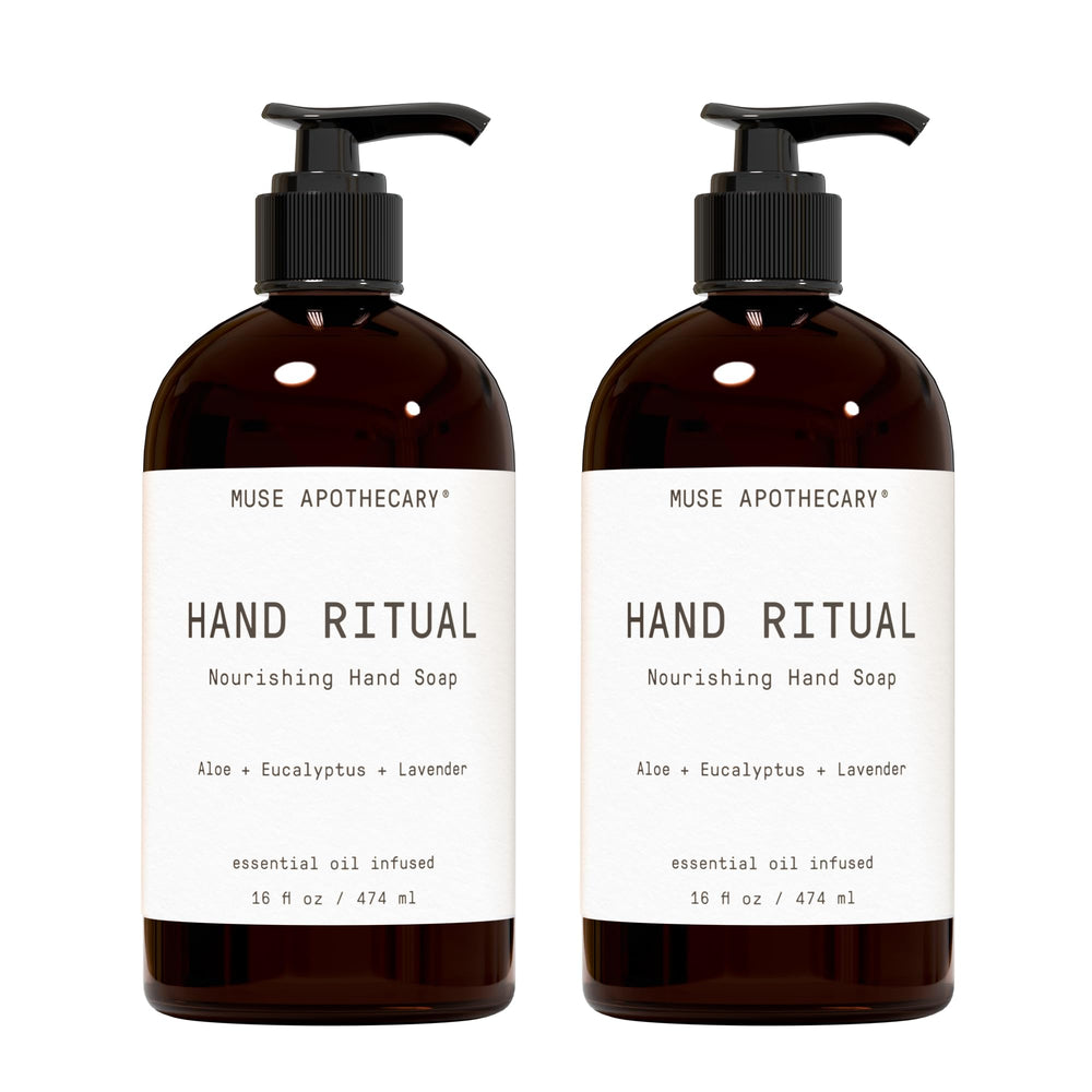 Muse Apothecary Hand Ritual bouteille élégante et mousse onctueuse pour hydrater les mains