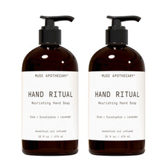 Muse Apothecary Hand Ritual bouteille élégante et mousse onctueuse pour hydrater les mains