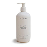 Mushie Shampoing Bébé en bouteille – douceur hydratante pour peau sensible.