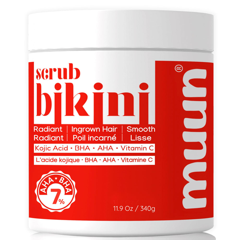 Muun Gommage Zone Bikini – emballage élégant pour démarrer la routine soin intime.