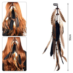 Coiffure plumes bohème MWOOT, parfaite pour cosplay et fêtes