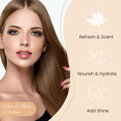 Brume parfumante Mxvbaty pour cheveux : fragrance durable et fraîche.