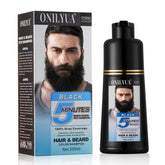 Mxvbaty shampoing teint barbe noir en 5 minutes pour un look masculin renforcé.