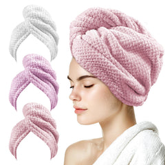 my novel things serviette-capuche rose – enveloppe douce et absorption rapide pour cheveux