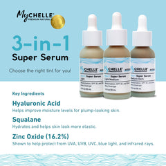 Product applied to skin for even tone and natural glow