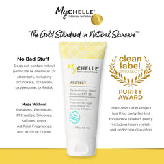 MyCHELLE Solar Defense SPF 30 – extrait d'algues rouges pour hydratation et douceur.