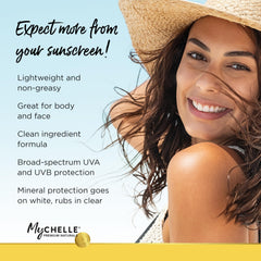MyChelle Sun Shield Clear Spray with bentonite clay absorbs excess oil.