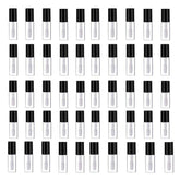 Mydio flacon transparent 1,2 ml avec bouchon noir, prêt à remplir.