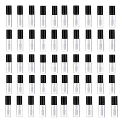 Mydio flacon transparent 1,2 ml avec bouchon noir, prêt à remplir.