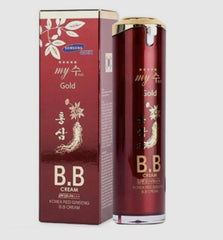 Effet eclat-brillance avec My Gold Myjin BB Cream sur le teint.