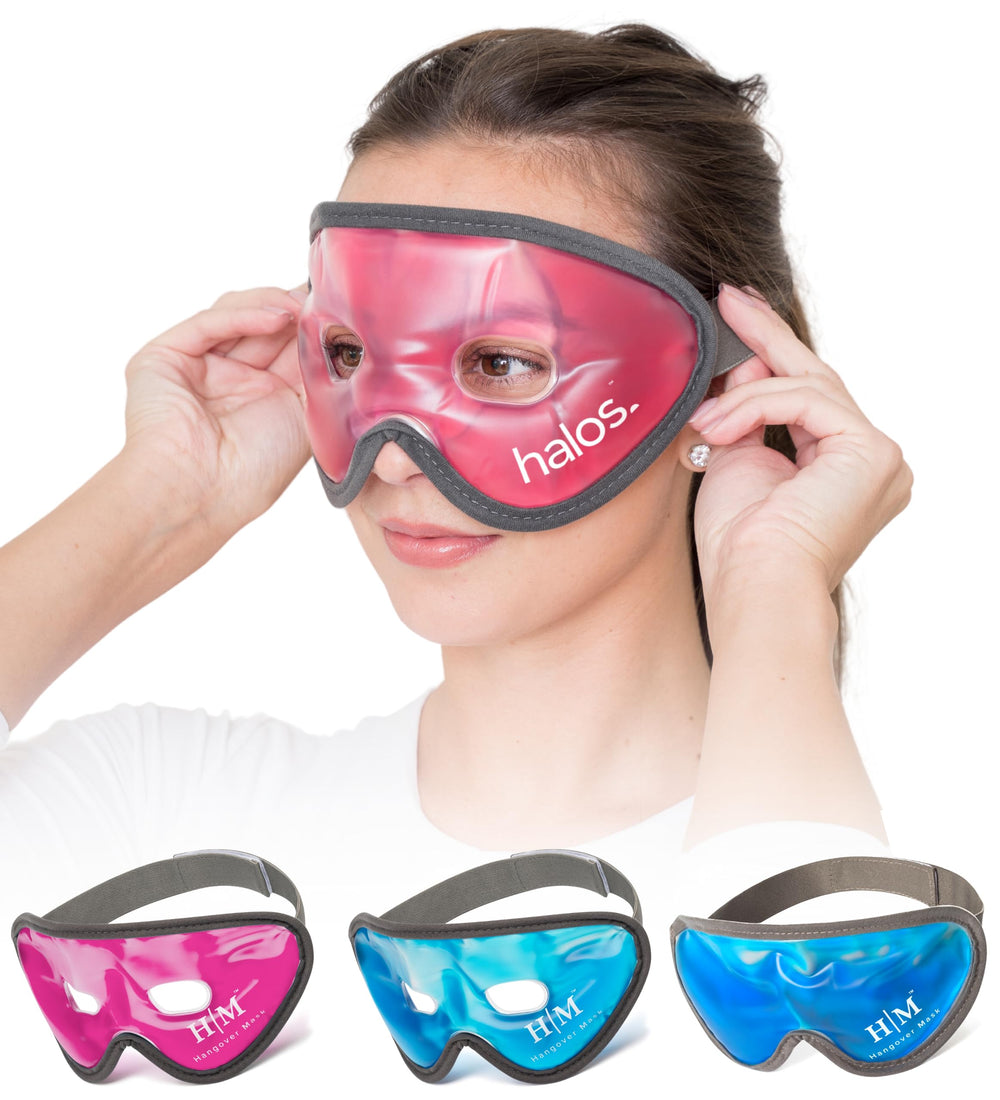Masque myhalos HM en gel refroidissant pour apaiser poches et cernes.