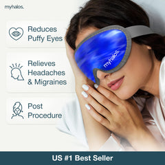MyHalos masque bleu à sangles réglables pour un ajustement confortable