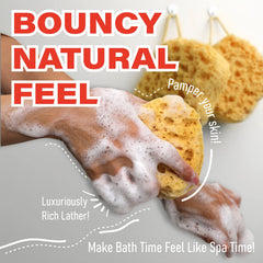 myHomeBody texture douce éponge-bain-mousse pour exfoliation légère