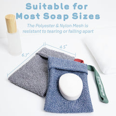 myHomeBody sac savon exfoliant génère une mousse riche et économise le savon.