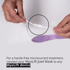 myolift Jowl Mask application du gel conducteur pour confort optimal