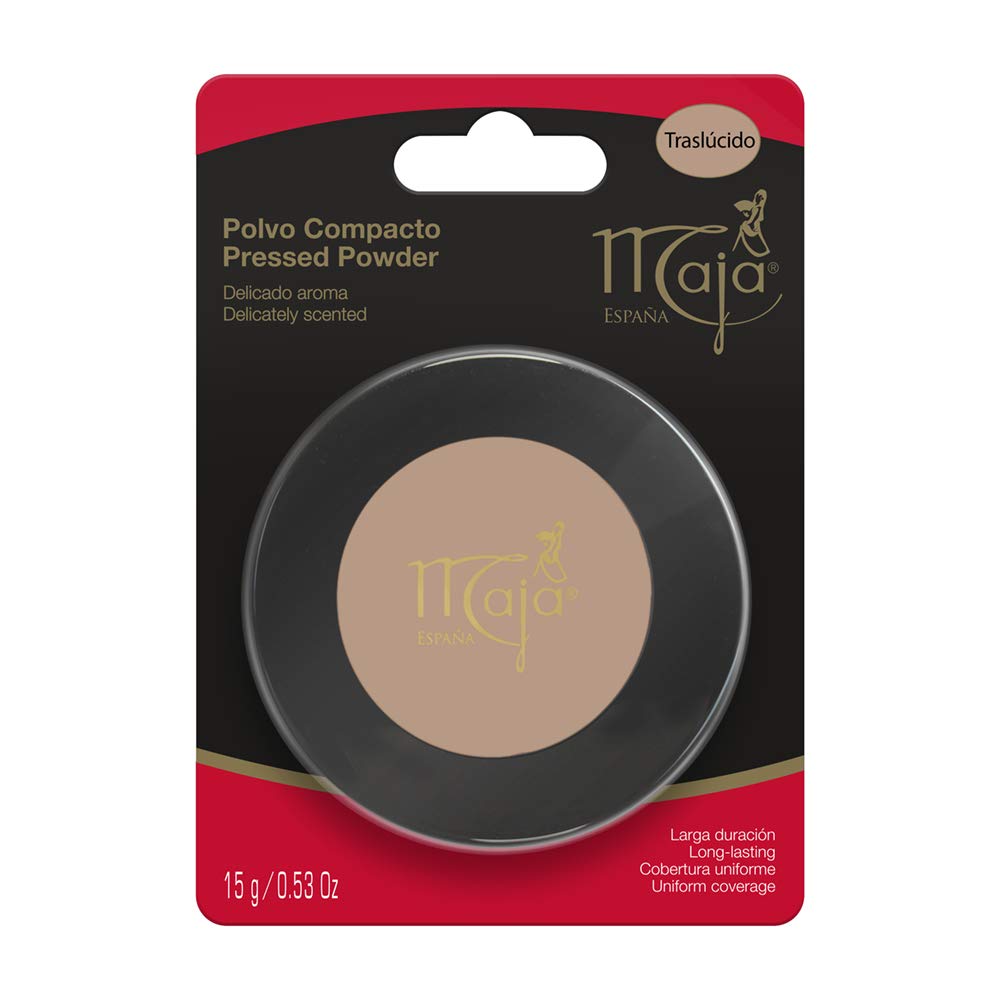 Myrurgia Traslucido Maja, poudre compacte avec miroir, pratique pour retouches en déplacement.