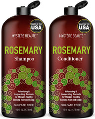 Shampoing Mystère Beauté Romarin en bouteille, revitalisant pour des cheveux plus forts et brillants
