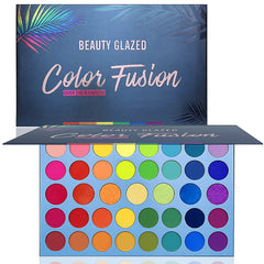 MYUANGO Palette Fusion Couleurs: aperçu des 39 teintes yeux, idéale pour des maquillages quotidiens.