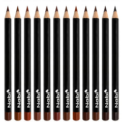 Nabi ensemble crayons contour lèvres brun 12 teintes pour tracé précis et longue tenue