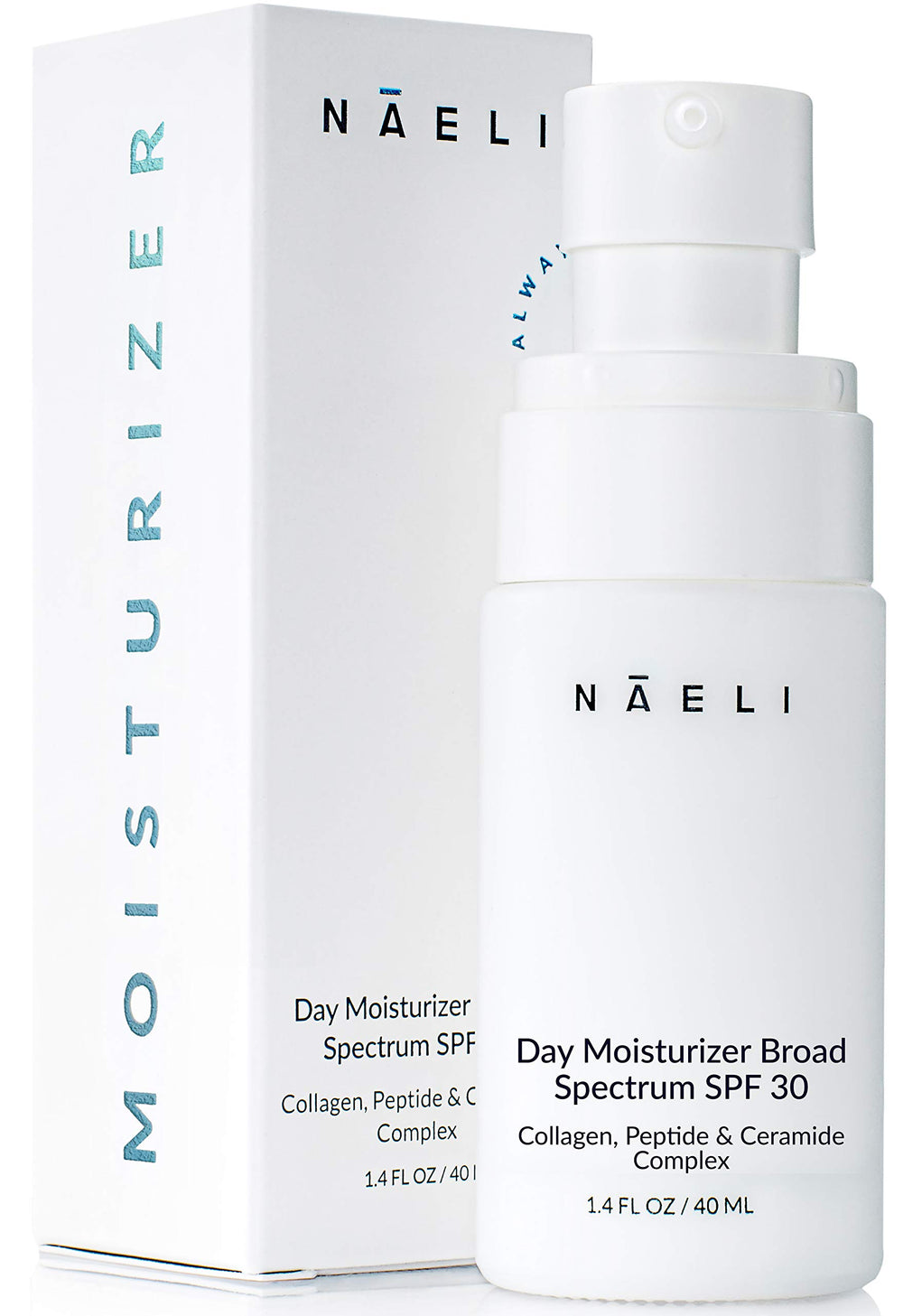 NAELI Hydratant Visage SPF 30 en flacon, hydratation légère et protection solaire