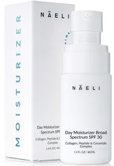 NAELI Hydratant Visage SPF 30 en flacon, hydratation légère et protection solaire