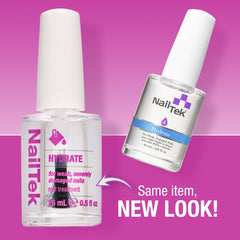 Nail Tek Hydrate Formula 4 montre le calcium et vitamine E pour des ongles plus souples.