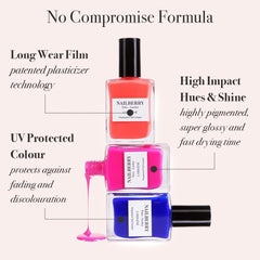 Manucure Noirberry finie, effet profond et brillant durable.