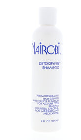 Nairobi shampoing detoxifiant – bouteille visible, parfum frais, lavage simple.