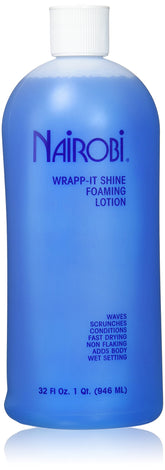 Nairobi Wrapp-It Shine : bouteille-lotion-mousse, protection thermique et fini lisse.