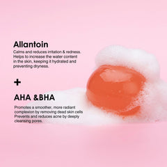 Naisture Be Bare bouteille rose pêche, présentation élégante pour routine quotidienne.