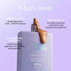 Naked Sundays CabanaGlow SPF50 aperçu application sur peau