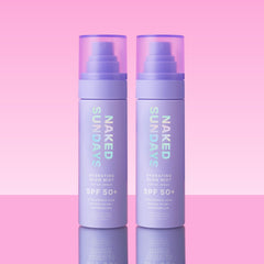 Naked Sundays SPF50 brume ultra-fine, spray léger pour réapplication rapide.