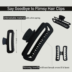 Nalodu clip-cheveux XL, ouverture douce et facile, usage quotidien.
