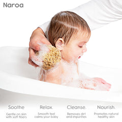 Boîte cadeau premium Naroa prête à offrir lors d’une naissance.