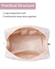 Narwey capacité rangement soins et cosmétiques, idéal pour contenants de voyage.