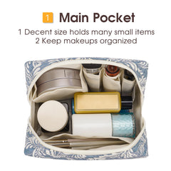 Narwey poche droite pour miroir et pinceaux de voyage.