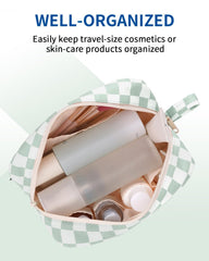 Trousse résistante à l'eau avec poche intérieure pour accessoires.