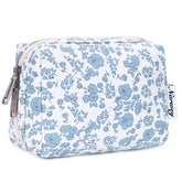 Pochette Narwey florale bleu clair, petit format pour le sac.