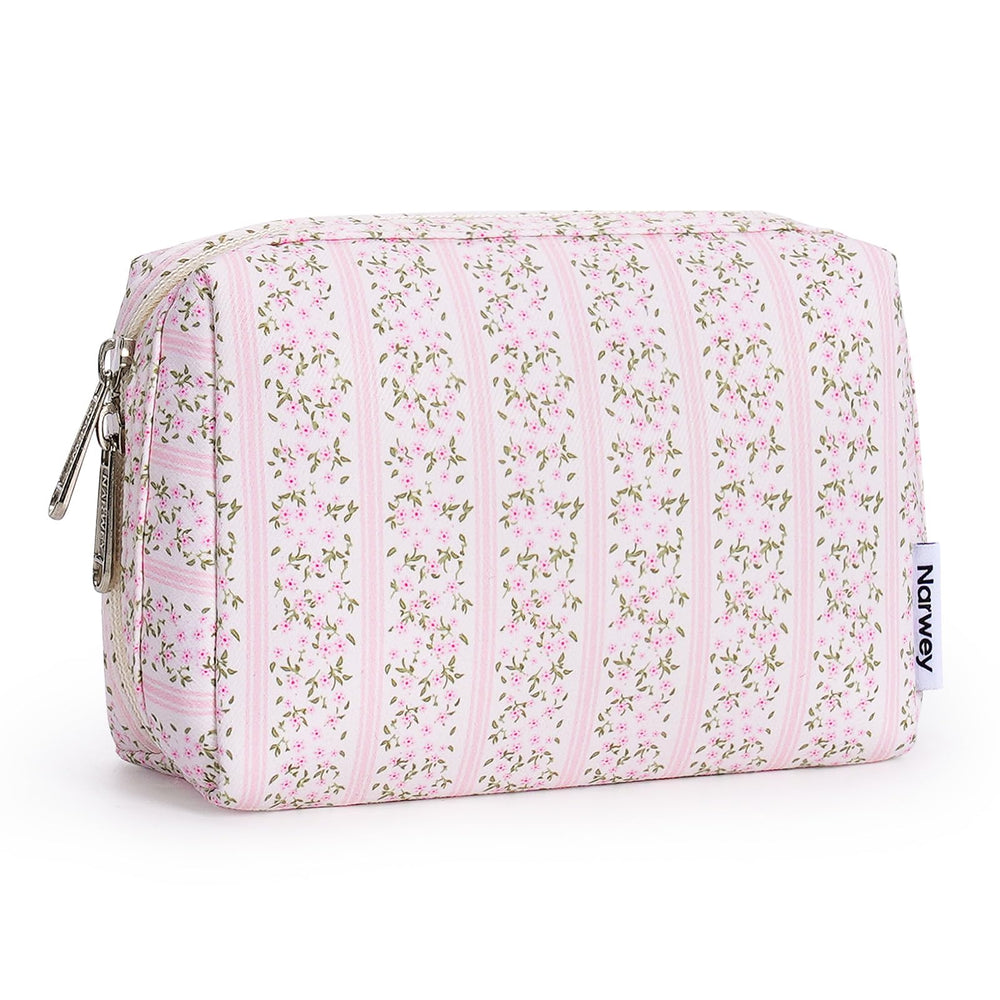 Narwey pochette maquillage mini bourgeons fleurs: compacte, légère et parfaite pour le sac.
