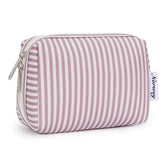 Pochette Narwey mini Dusty Rose Stripe, parfaite en déplacement