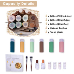 Narwey sac maquillage à motif carreaux grande taille, capacité pour vos produits beauté.