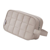 Narwey sac-maquillage matelassé, grande capacité pour voyager.