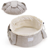 Narwey sac maquillage quilté à cordon, rangement pratique lors des voyages.