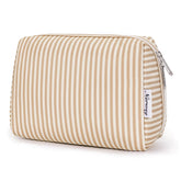 Narwey sac maquillage rayee grand vue ensemble offre un rangement pratique pour tout le maquillage