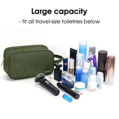 Narwey sac de toilette vert militaire, poignée latérale robuste pour transport facilité